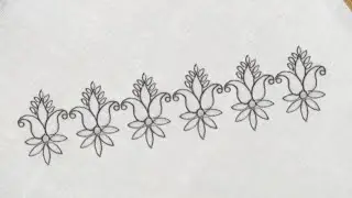 Fancy Border Embroidery Design for Dress, Sleeves & Edges (Hand Embroidery Work)