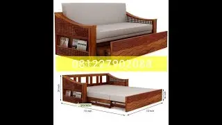 Sofa Bed Kayu Jati Minimalis 200 x 180 cm