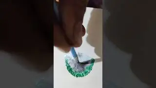🤍💚 Relaxing one stroke painting 🤍💚#viral #floraart #shorts #shortvideo