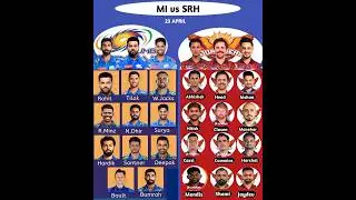 SRH vs MI playing 11.#trending #ipl #ipl2025 #playing11 #shorts #❤️🏏🏏#