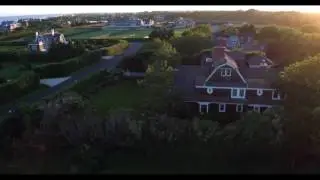 Aerial Flight Over Estate Section of Southampton, Long Island, NY