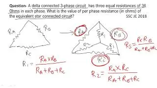 03-Network theory star delta question || SSC JE previous year 2018 #electrical_bit #ssc_je