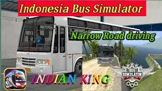 Indonesia Bus Simulator|| Narrow Road Driving||Off-road Map Mod Busside || Indian Bus Driving games