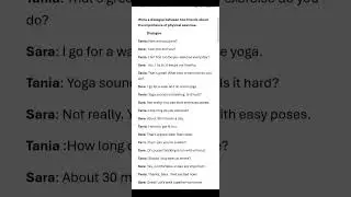Write a dialogue between two friends about the importance of physical exercise||for class 6,7,8,9,10