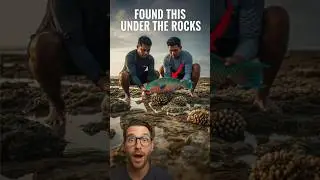 Эта рыба пряталась под камнями. Спасение рыбы-попугая #спасениеживотных #рыба #пляж