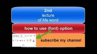 how to use of font option in ms word