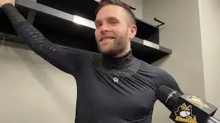 Bryan Rust all smiles after OT Game Winner in Nashville