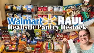 $112 WALMART GROCERY HAUL + Realistic Weekly Pantry Restock || MEAL PLAN