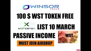 EARN 100 $ WST TOKEN FREE/ MERCATOX LIST/ EARN PASSIVE INCOME  WST HOLDING / 100 % TRUSTED AIRDROP