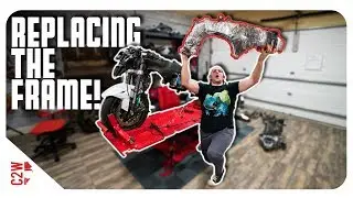 Time to swap the motorcycle frames! [Wrecked Bike Rebuild - S2 - Ep 08 - Ninja ZX-10R]