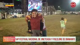 5ta noche del Festival Nacional de Jineteada y Folclore de Diamante - Niños disfutan del festival