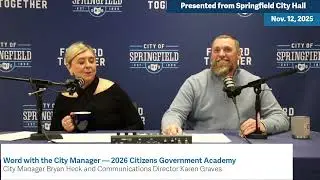 Word with the City Manager - 2026 Citizens Government Academy