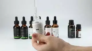 Amber Essential Hemp Oil Dropper Bottles