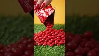 pouring lot's of colourful rainbow candy sweet ASMR #satisfying #candyopening #candies