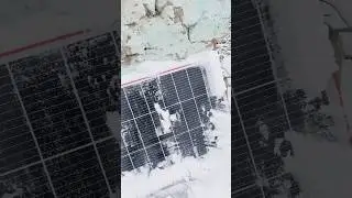 cleaning snow on the solar panel #snow #himalayas
