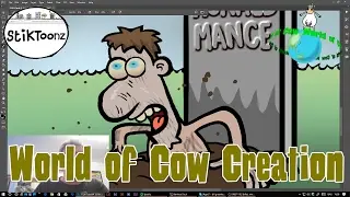 A Quick World of Cow cartoon Live drawing. #liveart #cartooning #liveartwork