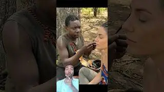 the Hunter is styling the foreign girl's hair. 😱