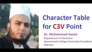 19. Character Table for C3v (NH3)