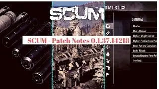 SCUM - Patch Notes 0.1.37.14218