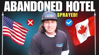 ABANDONED HOTEL SPRAYED ON AMERICA-CANADIAN BORDER