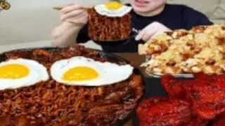 ASMR MUKBANG | Giant BBQ Chicken Drumstick , Black Bean Noodles, Dumpling recipe ! Eating 