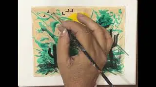 Abstract watercolour Painting /Cactusart /Pine tree /Easy Art /Nature /Abstract @kala_anita