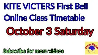 October 3 Saturday Victers online class timetable