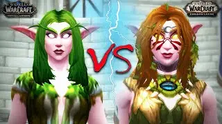 WOW BFA VS SHADOWLANDS ALL RACES NEW CHARACTER CUSTOMIZATION OPTIONS COMPARISON - World of Warcraft