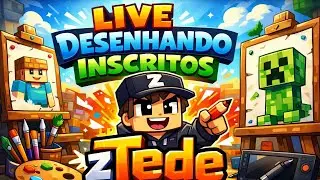 🎨🔥 LIVE – Desenhando Inscritos em Cartoon de Minecraft 🔥🎨