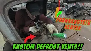 Building a custom heater box and vents for our 38 International pickup!