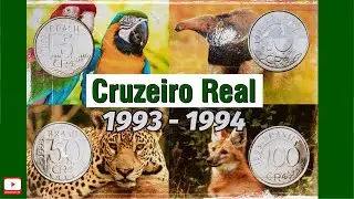 CRUZEIROS REAIS - Arara, Tamandu&aacute;, On&ccedil;a-Pintada e Lobo-Guar&aacute; (Valores de Cat&aacute;logo)