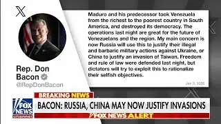 ABSOLUTE SUCCESS Trump lauded by GOP Republicanas demand answer. US strike on Venezuela.