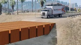 Epic Cars vs container Bridge BeamNGdrive | BeamNG Frenzy