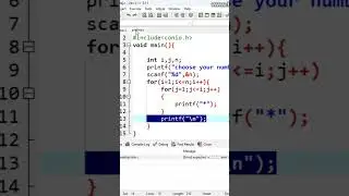 c language *  piramid project tutorial #clanguage #shorts #clanguageprogramming #coding