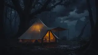 Heavy Rain on Tent in Deep Forest | ASMR Rain for Sleep & Relaxation