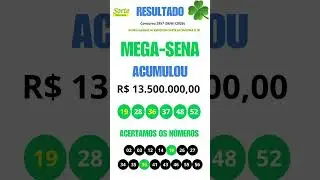 Resultado Mega-Sena concurso 2957 #sortemegasena #megasena