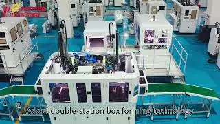 High speed automatic rigid box making machine #automaticrigidboxmachine #boxformingmachine