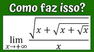 Indeterminação infinito sobre infinito em limites com raízes