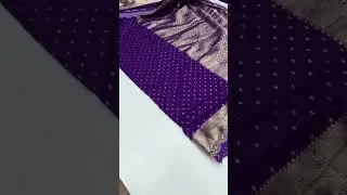 Georgette with beautiful gold zari & embroidery work lace border#shorts