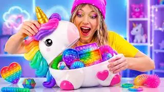 What Inside Squishy Unicorn? 🦄🌈 *Cool Fidget and DIY's For You*
