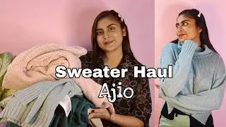 AJIO Sweater Haul | Ajio Winter Wear *Try On Haul* | Trendy & affordable Sweater | Ajio Haul