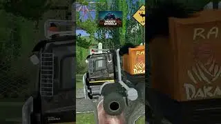 CAREFUL BUT BRAVE! Container Trailer & Log Truck Beat Collapsed Terrain! 🔥 #fypシ #gaming #mudrunner