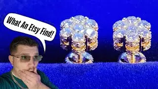 One Of The Best Etsy Jewelry Finds To Date! 14k Lab Diamond Cluster Earrings!