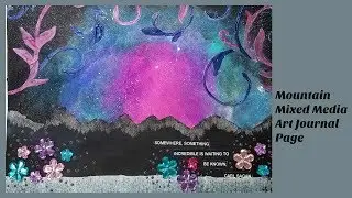 Mountain Mixed Media Art Journal Page