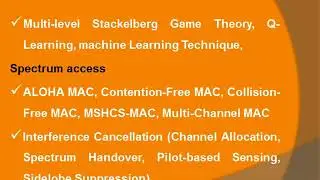 PhD Research Topics in Cognitive Radio Network