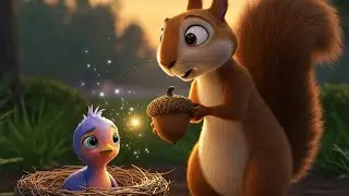 The Curious Squirrel.#art #ai #story #cute #viral #foryou #happy #cute #story