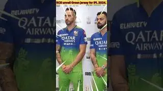 Royal Challengers Bengaluru unveil Green jersey for IPL 2024 #rcb #rcbfans