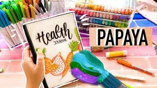 Mein Health Journal | Note Book Ideas | Flip through | Papaya || Foxy Draws