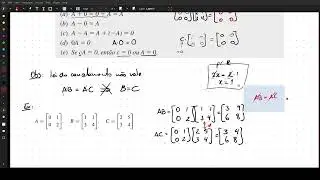 [Álgebra Linear] Propriedades Algébricas e Matrizes Inversas