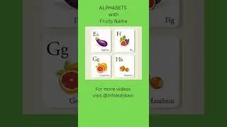 #alphabet with fruits name #capital #abcdlearning #abcletters #alphabets @infokids_2023